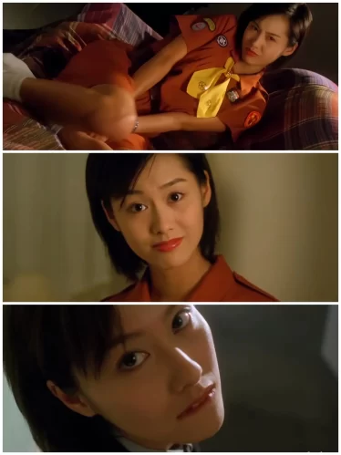 朱茵在影片中制服诱惑